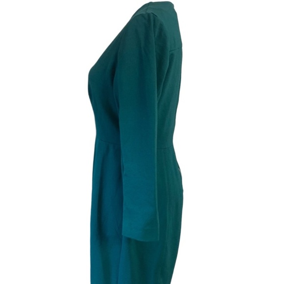 🎉Host Pic! 🎉 JCrew crewneck fitted dress emerald green size 6 - Picture 3 of 5